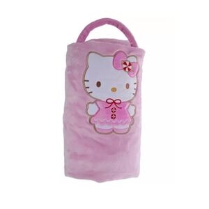 NEW Sanrio Pink Holiday Hello Kitty Throw Blanket 60" x 45"